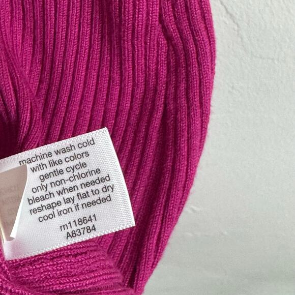 Lane Bryant Short Sleeve Polo Rib Sweater Dress Fuchsia Purple Size 18/20 - Picture 6 of 10